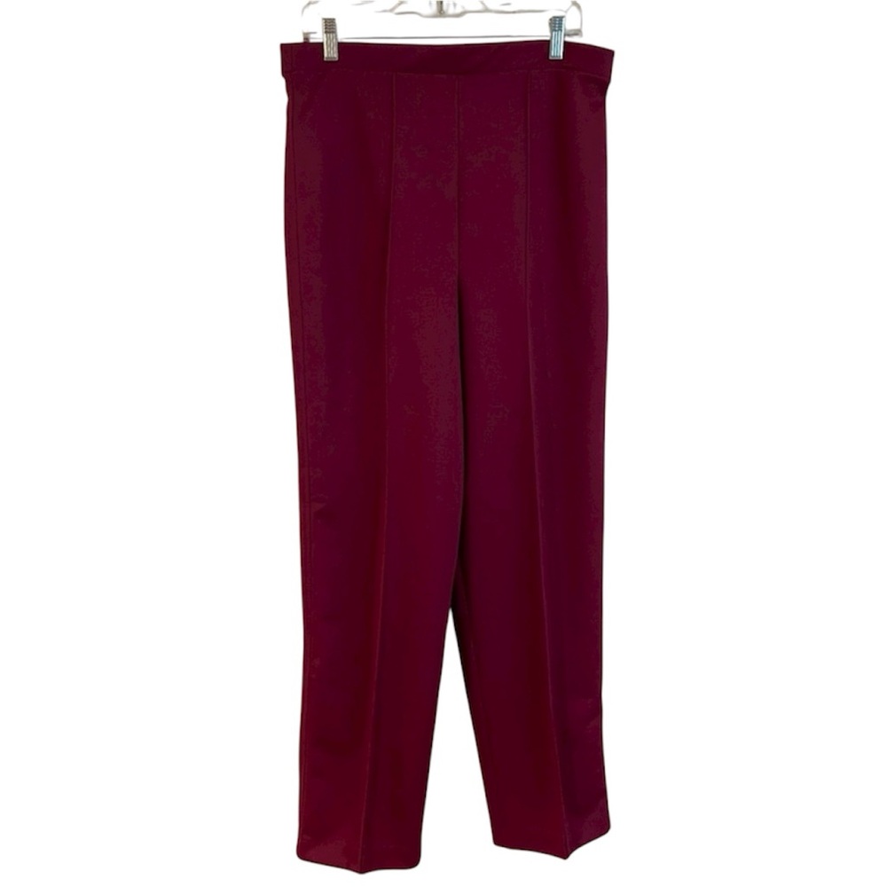 VTG NWT Wine Pull On Double Knit Polyester Pants, Easy Care, Size 16